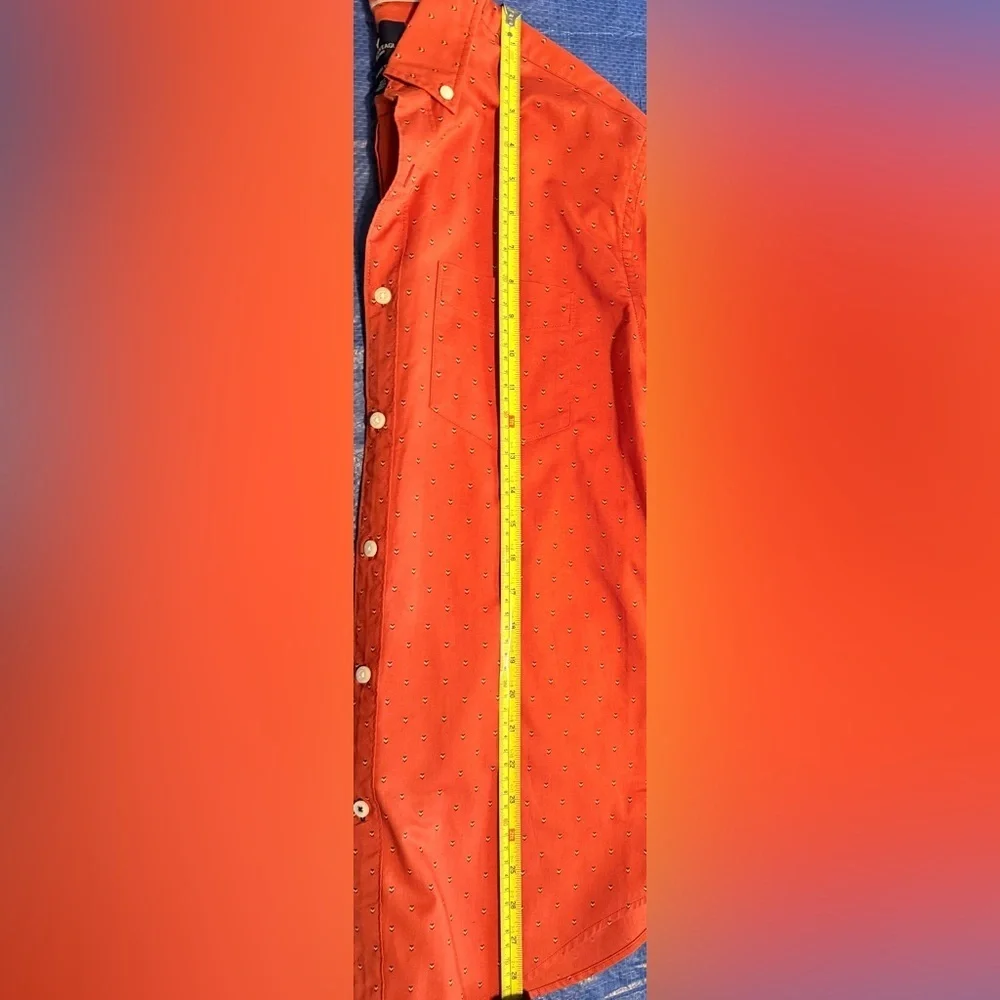 Men's American Eagle Outfitters Size Small Orange Button-Up Shirt